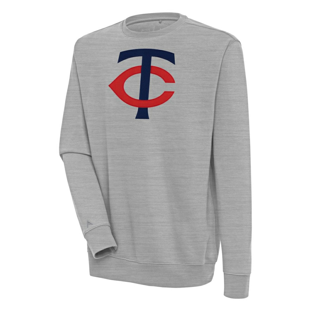 Minnesota Twins Antigua Victory Pullover Sweatshirt Heather Gray