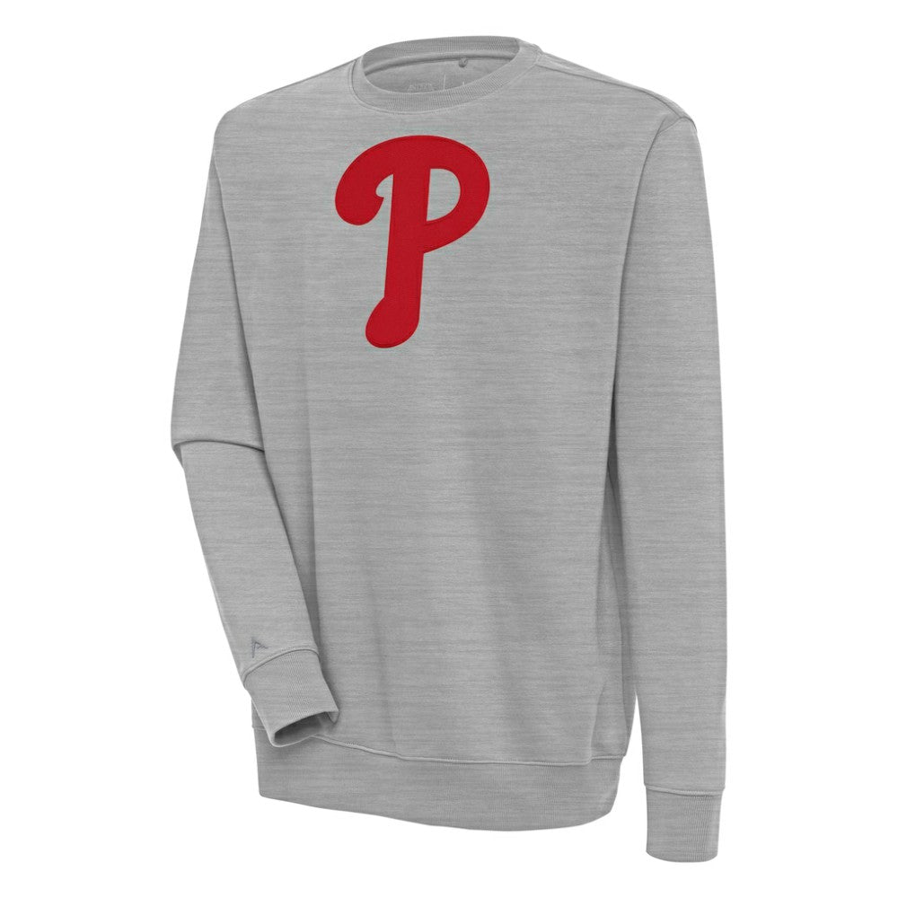 Philadelphia Phillies Antigua Victory Pullover Sweatshirt Heather Gray