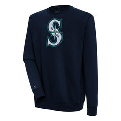 Seattle Mariners Antigua Victory Pullover Sweatshirt Navy