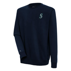 Seattle Mariners Antigua Victory Pullover Sweatshirt Navy