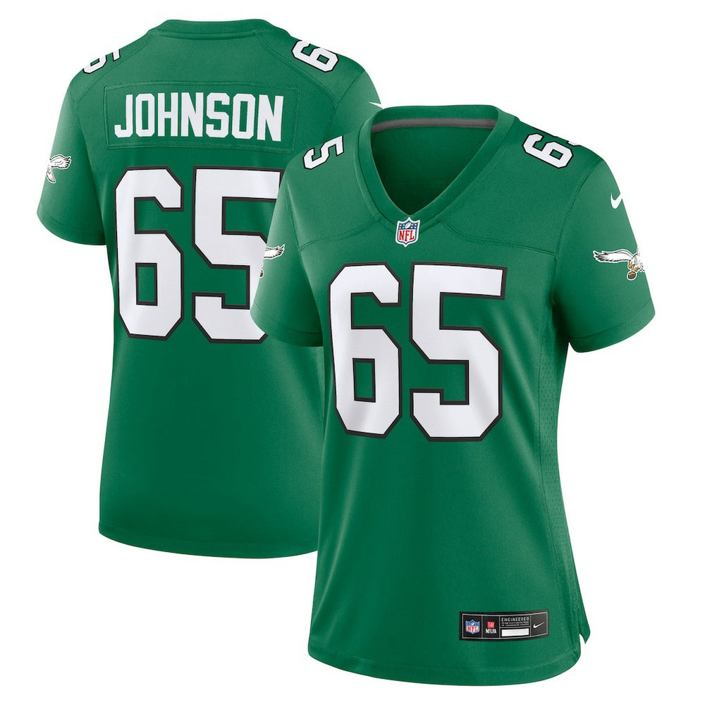 Lane Johnson Philadelphia Eagles Women's Alternate Game Jersey - Kelly Green