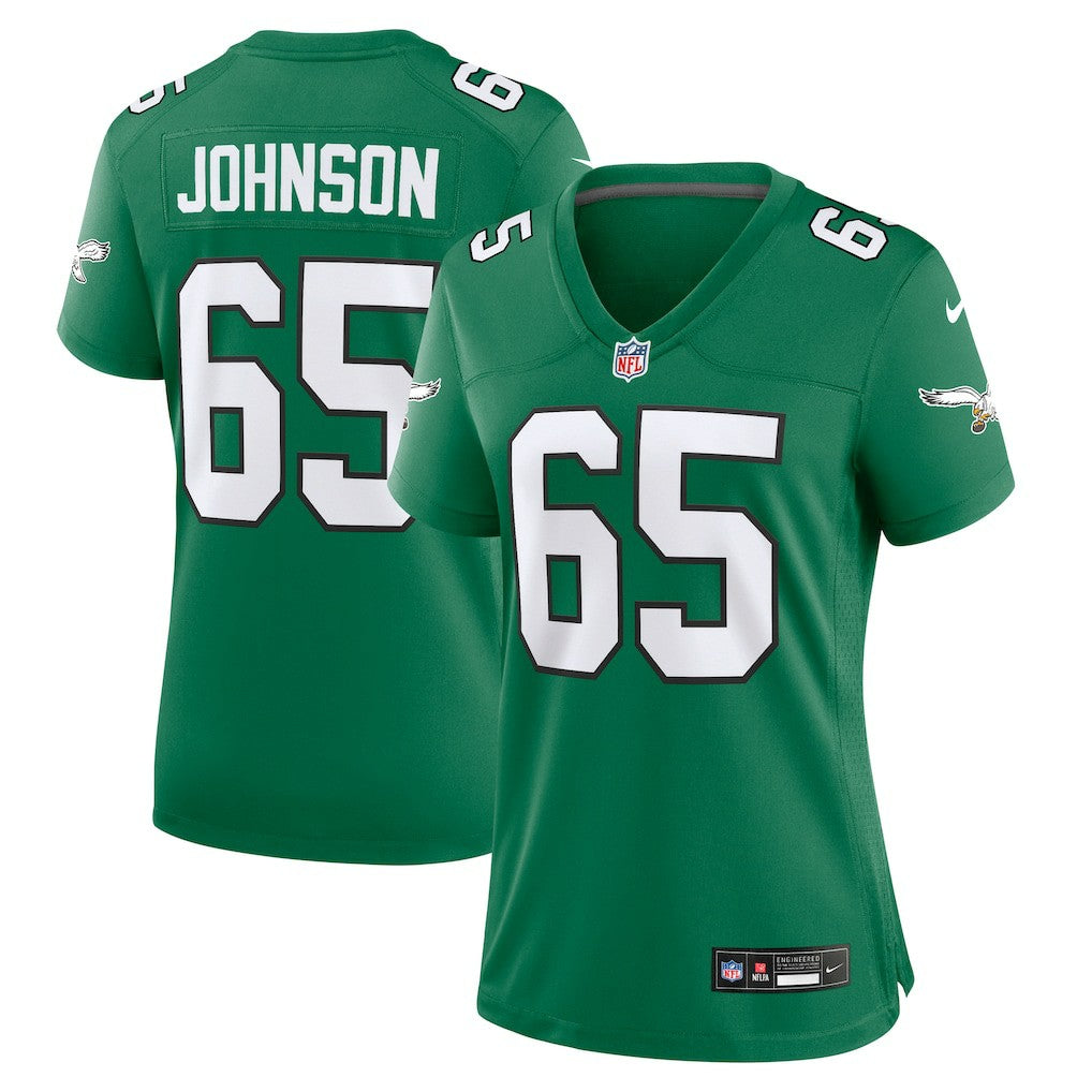 Lane Johnson Philadelphia Eagles Women's Alternate Game Jersey - Kelly Green