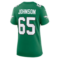 Lane Johnson Philadelphia Eagles Women's Alternate Game Jersey - Kelly Green