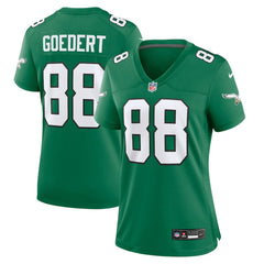 Dallas Goedert Philadelphia Eagles Women's Alternate Game Jersey - Kelly Green