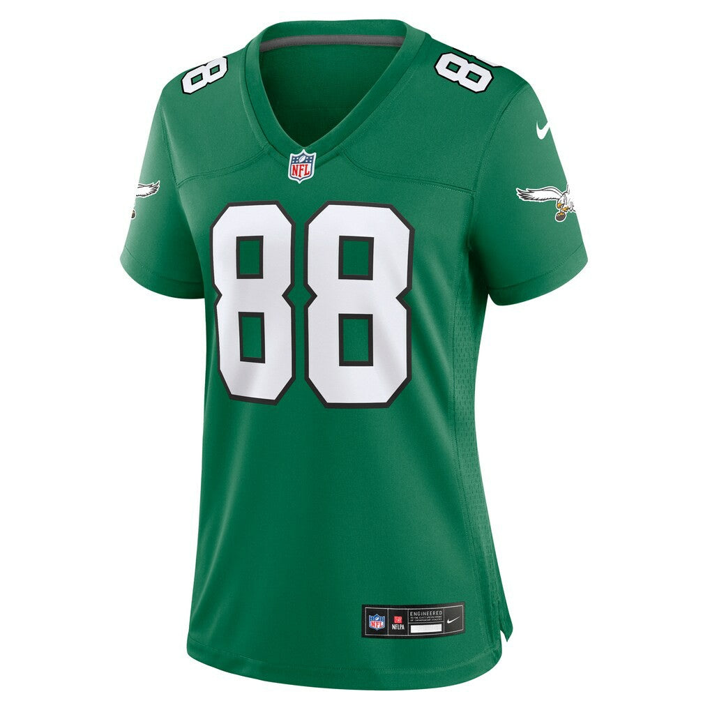 Dallas Goedert Philadelphia Eagles Women's Alternate Game Jersey - Kelly Green