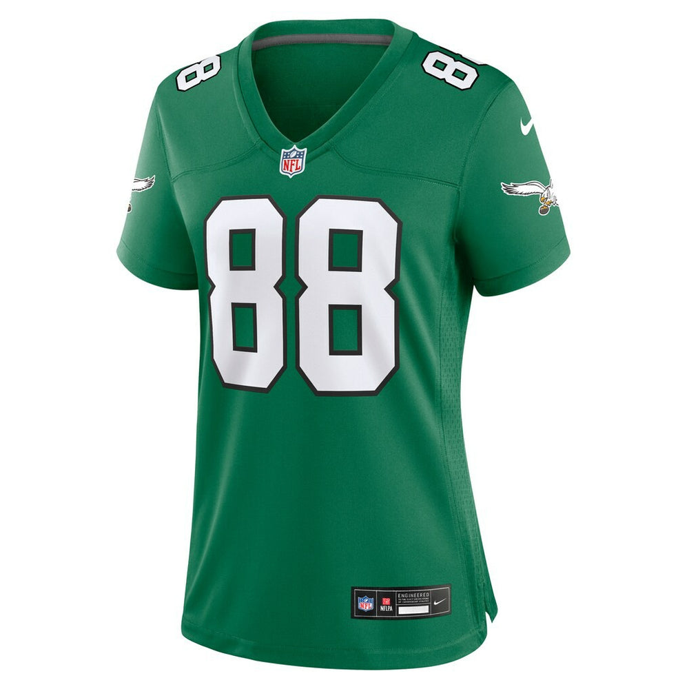Dallas Goedert Philadelphia Eagles Women's Alternate Game Jersey - Kelly Green