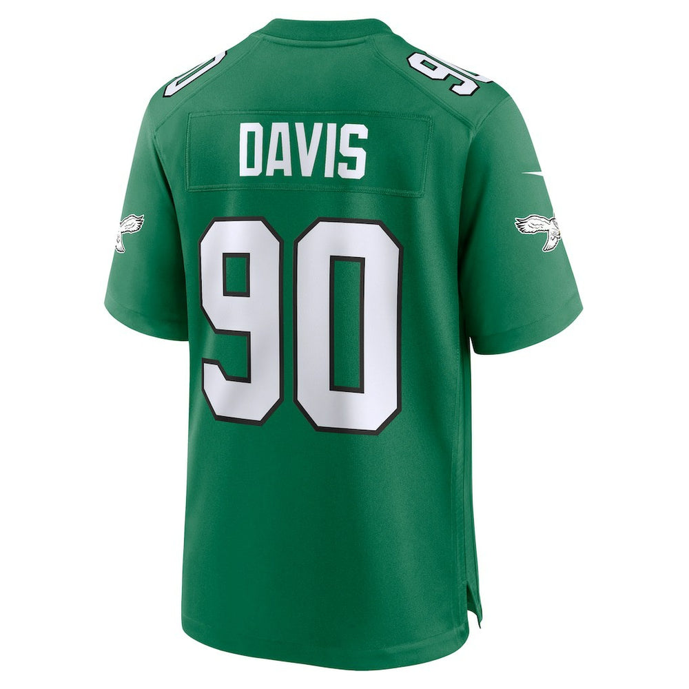 Jordan Davis Philadelphia Eagles Alternate Game Jersey - Kelly Green