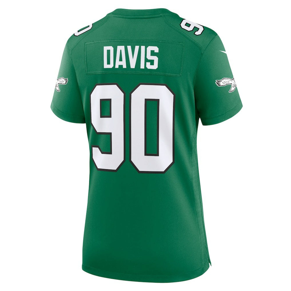 Jordan Davis Philadelphia Eagles Women's Alternate Game Jersey - Kelly Green