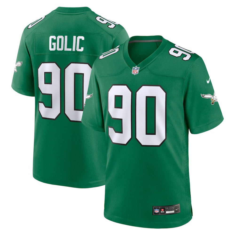 Mike Golic Philadelphia Eagles Retired Player Alternate Game Jersey - Kelly Green