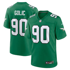 Mike Golic Philadelphia Eagles Retired Player Alternate Game Jersey - Kelly Green