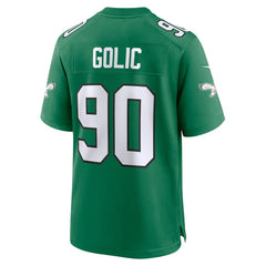 Mike Golic Philadelphia Eagles Retired Player Alternate Game Jersey - Kelly Green