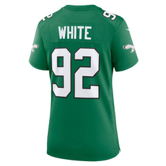 Reggie White Philadelphia Eagles Women's Alternate Game Jersey - Kelly Green