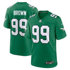 Jerome Brown Philadelphia Eagles Retired Player Alternate Game Jersey - Kelly Green