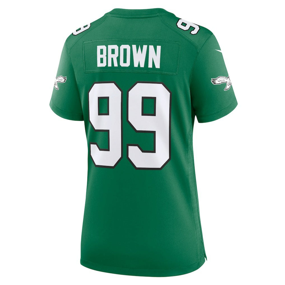 Jerome Brown Philadelphia Eagles Women's Alternate Game Jersey - Kelly Green