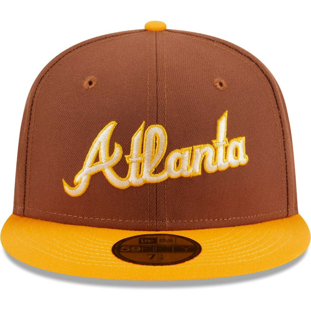 Atlanta Braves Tiramisu  59FIFTY Fitted Hat Brown | New Era