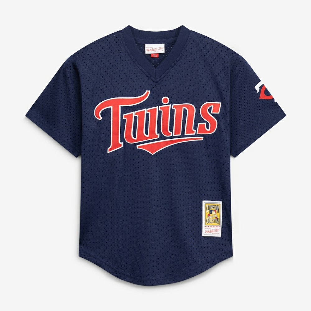David Ortiz Minnesota Twins Youth Cooperstown Collection Mesh Batting Practice Jersey Navy | Mitchell & Ness