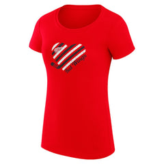 Detroit Red Wings G-III 4Her by Carl Banks Women's Super-Slim Fit Lightweight Heart T-Shirt Red