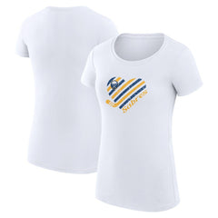 Buffalo Sabres G-III 4Her by Carl Banks Women's Super-Slim Fit Lightweight Heart T-Shirt White