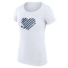 St. Louis Blues G-III 4Her by Carl Banks Women's Super-Slim Fit Lightweight Heart T-Shirt White