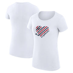 Washington Capitals G-III 4Her by Carl Banks Women's Super-Slim Fit Lightweight Heart T-Shirt White