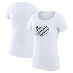Winnipeg Jets G-III 4Her by Carl Banks Women's Super-Slim Fit Lightweight Heart T-Shirt White