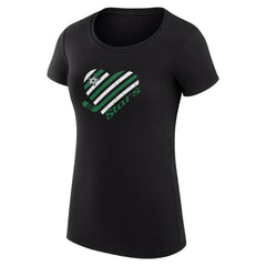 Dallas Stars G-III 4Her by Carl Banks Women's Super-Slim Fit Lightweight Heart T-Shirt Black