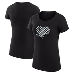 Los Angeles Kings G-III 4Her by Carl Banks Women's Super-Slim Fit Lightweight Heart T-Shirt Black