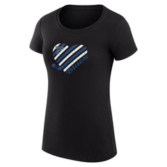St. Louis Blues G-III 4Her by Carl Banks Women's Super-Slim Fit Lightweight Heart T-Shirt Black