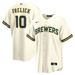 Sal Frelick Milwaukee Brewers Home Replica Player Jersey Cream | Nike