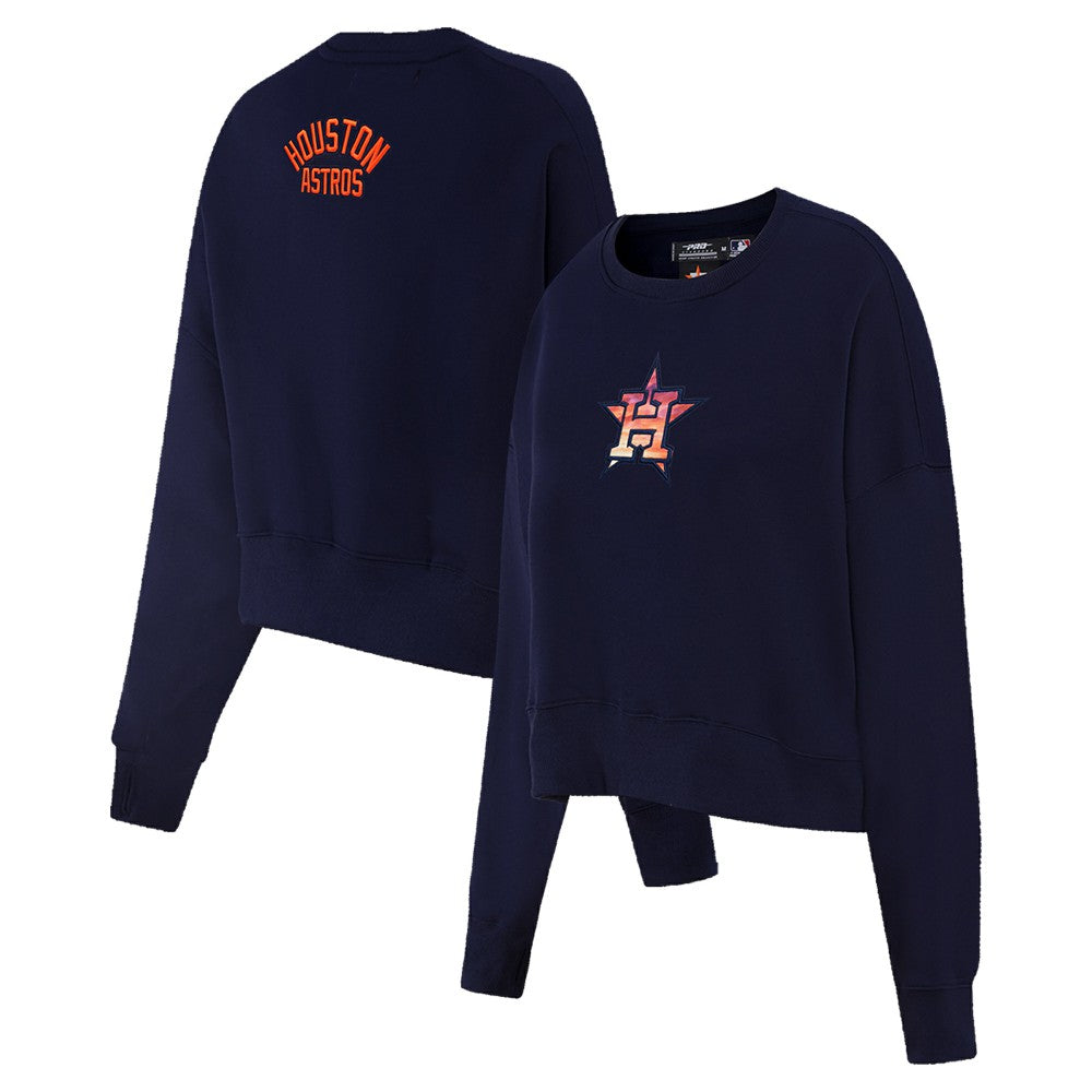 Houston Astros Pro Standard Women's Painted Sky Pullover Sweatshirt Navy