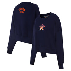 Houston Astros Pro Standard Women's Painted Sky Pullover Sweatshirt Navy