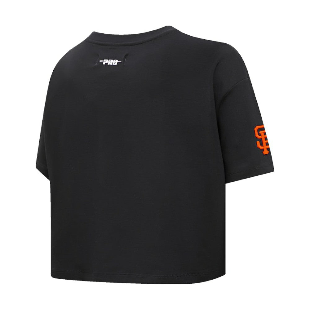 San Francisco Giants Pro Standard Women's Painted Sky Boxy Cropped T-Shirt Black
