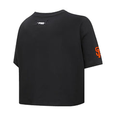 San Francisco Giants Pro Standard Women's Painted Sky Boxy Cropped T-Shirt Black
