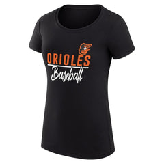 Baltimore Orioles G-III 4Her by Carl Banks Women's Super-Slim Fit Lightweight Team Graphic T-Shirt Black