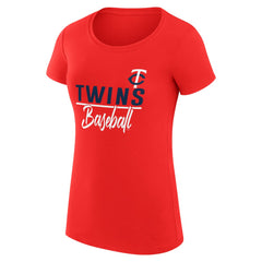 Minnesota Twins G-III 4Her by Carl Banks Women's Super-Slim Fit Lightweight Team Graphic T-Shirt Red
