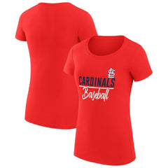 St. Louis Cardinals G-III 4Her by Carl Banks Women's Super-Slim Fit Lightweight Team Graphic T-Shirt Red