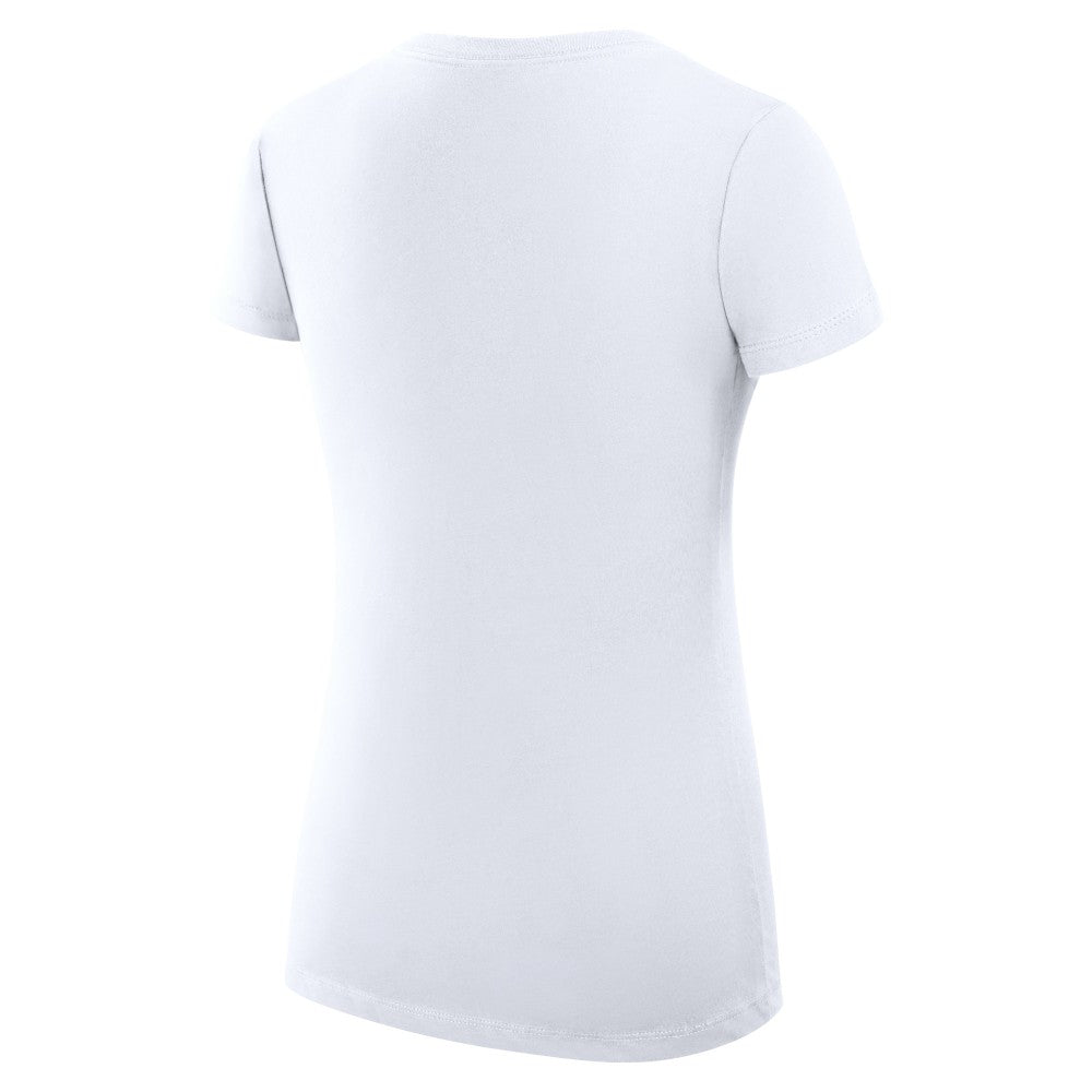 Cincinnati Reds G-III 4Her by Carl Banks Women's Super-Slim Fit Lightweight Team Graphic V-Neck T-Shirt White