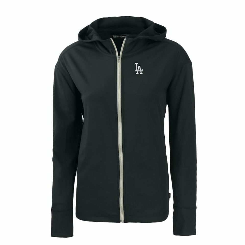 Los Angeles Dodgers Cutter & Buck Women's Daybreak Eco Recycled Full-Zip Hoodie Black