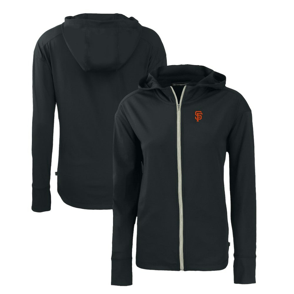 San Francisco Giants Cutter & Buck Women's Daybreak Eco Recycled Full-Zip Hoodie Black
