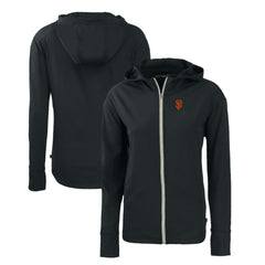 San Francisco Giants Cutter & Buck Women's Daybreak Eco Recycled Full-Zip Hoodie Black