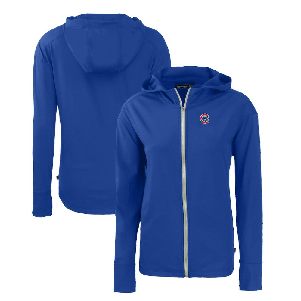 Chicago Cubs Cutter & Buck Women's Daybreak Eco Recycled Full-Zip Hoodie Royal