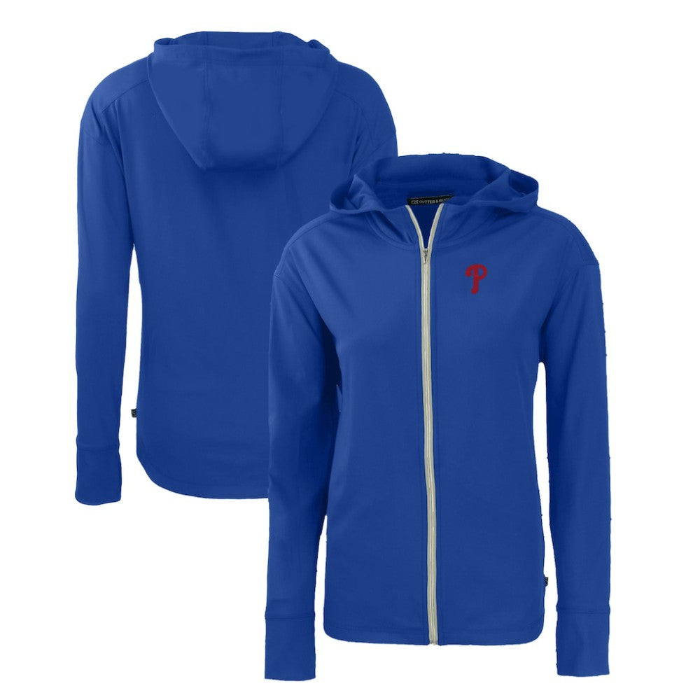 Philadelphia Phillies Cutter & Buck Women's Daybreak Eco Recycled Full-Zip Hoodie Royal