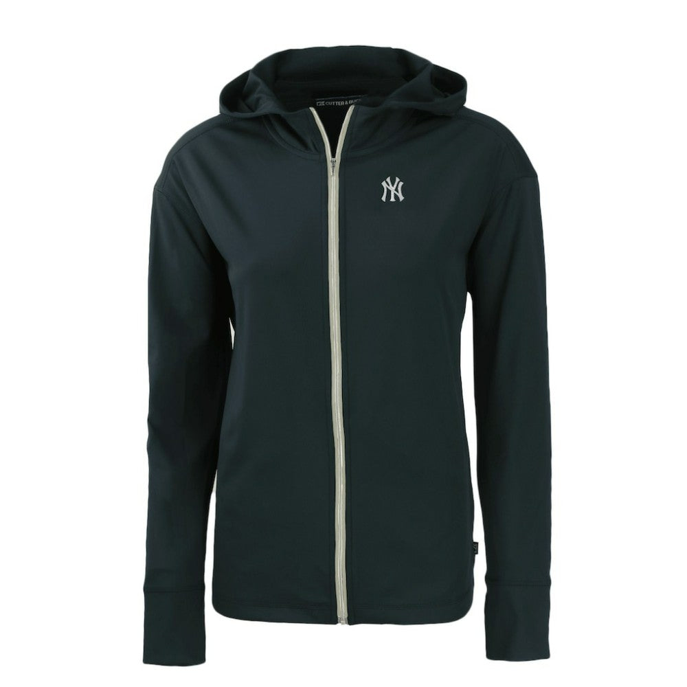 New York Yankees Cutter & Buck Women's Daybreak Eco Recycled Full-Zip Hoodie Navy