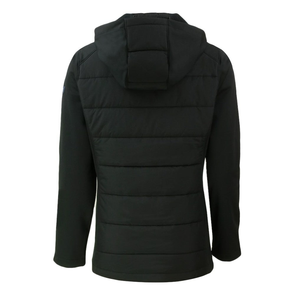Baltimore Orioles Cutter & Buck Women's Evoke Hybrid Eco Softshell Recycled Full-Zip Hoodie Jacket Black