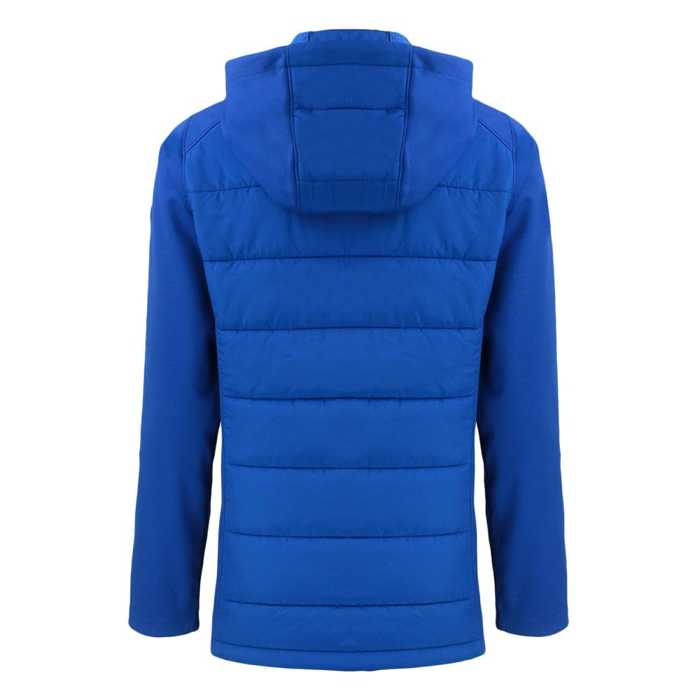 New York Mets Cutter & Buck Women's Evoke Hybrid Eco Softshell Recycled Full-Zip Hoodie Jacket Royal
