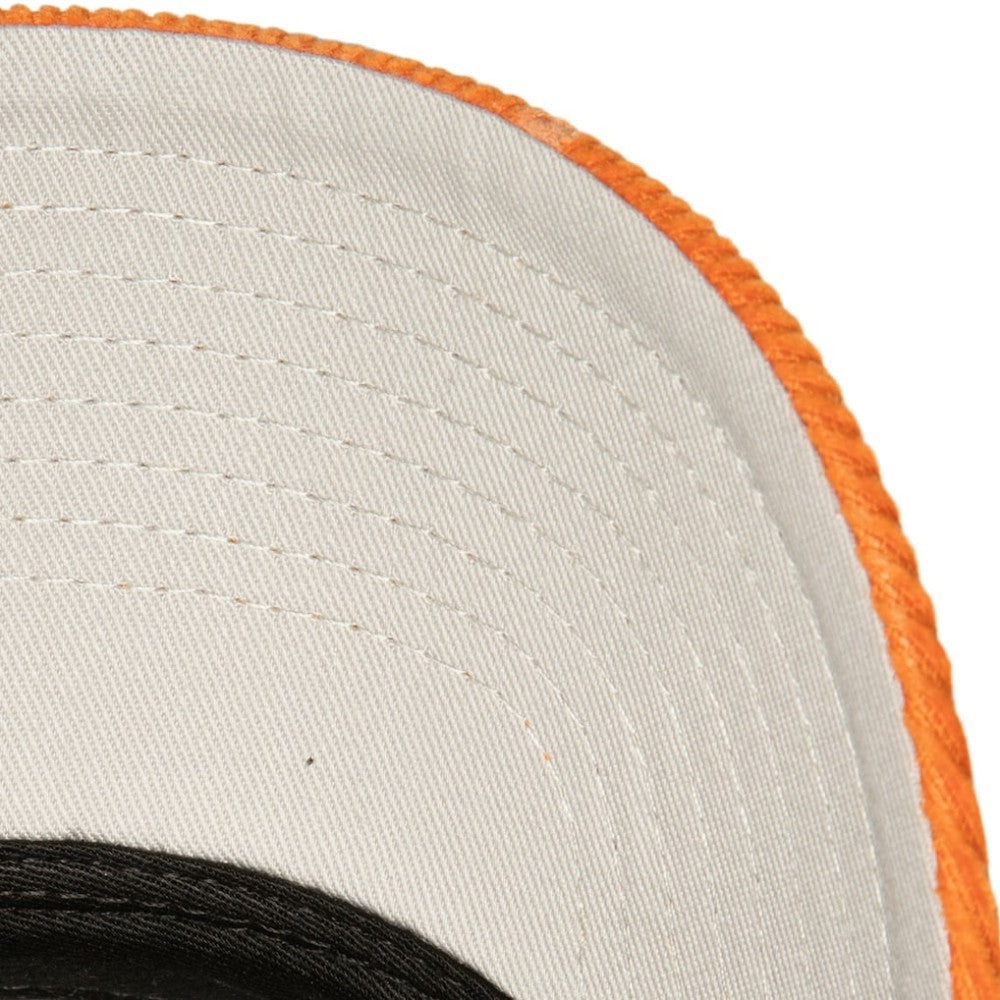 Houston Astros Corduroy Pro Snapback Hat Navy/Orange | Mitchell & Ness