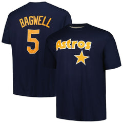 Jeff Bagwell Houston Astros Profile Big & Tall Cooperstown Collection Player Name & Number T-Shirt Navy