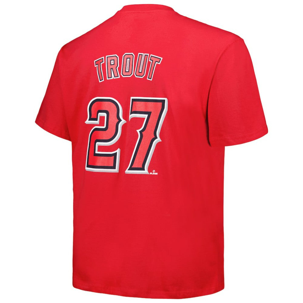 Mike Trout Los Angeles Angels Big & Tall Name & Number T-Shirt Red
