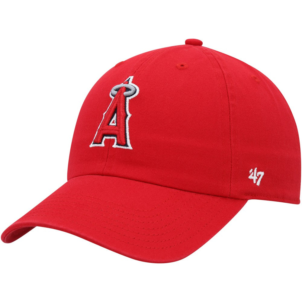 Los Angeles Angels Youth Clean Up Adjustable Hat Red | 47 brand
