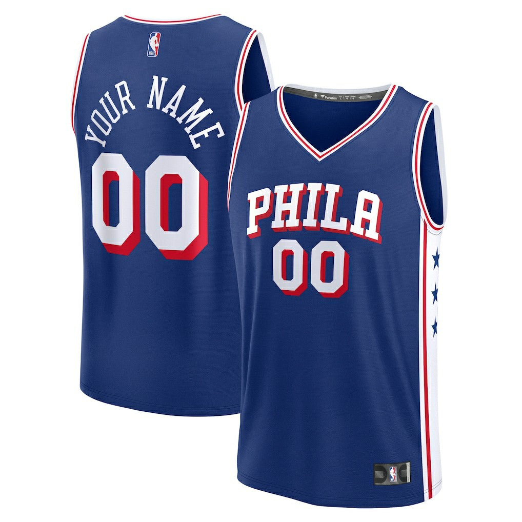 Philadelphia 76ers Fast Break Custom Jersey - Icon Edition - Blue